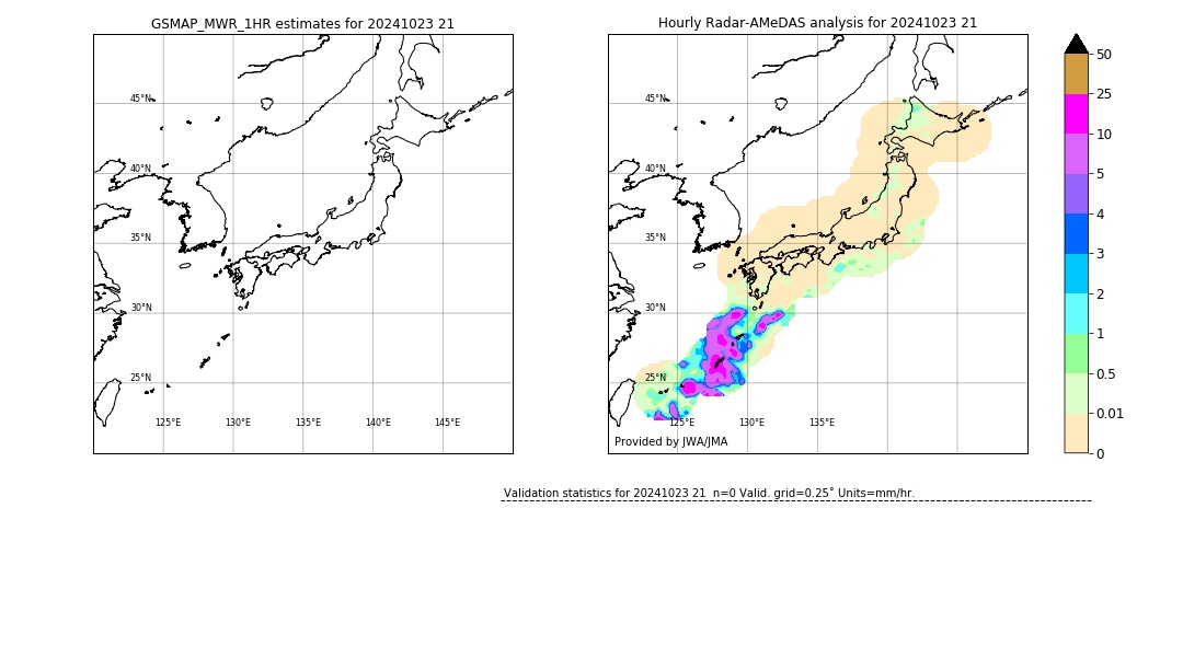 GSMaP MWR validation image. 2024/10/23 21