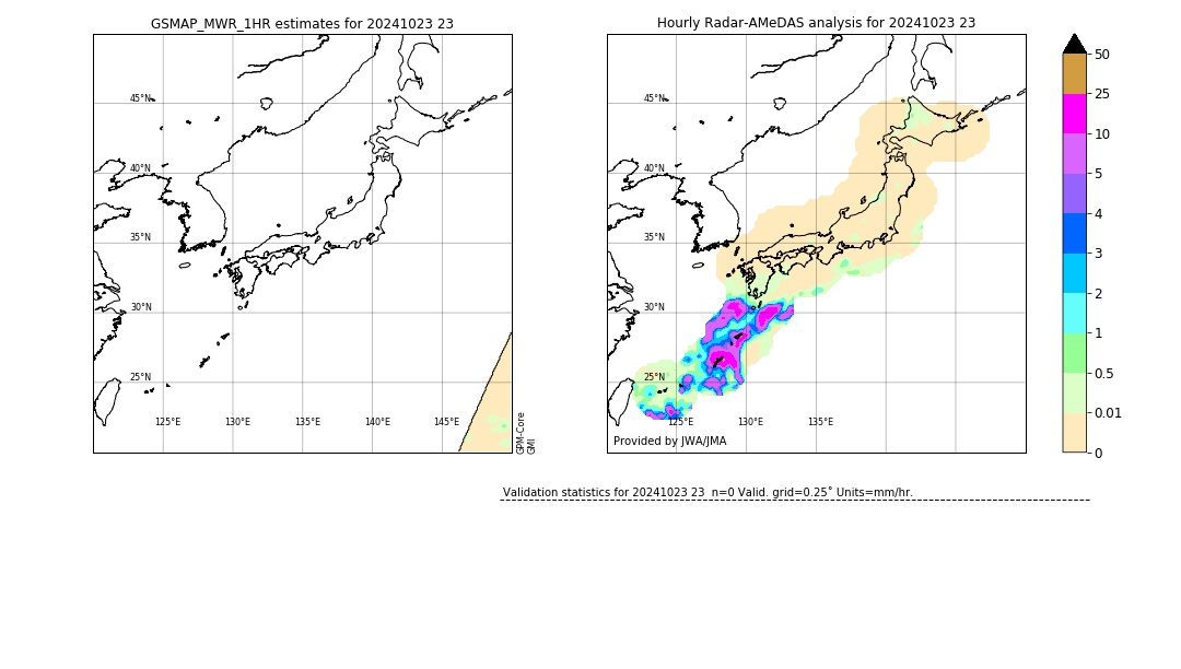 GSMaP MWR validation image. 2024/10/23 23