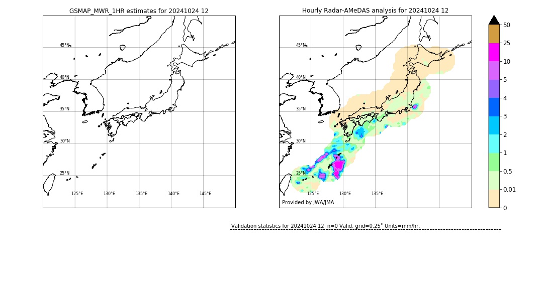 GSMaP MWR validation image. 2024/10/24 12