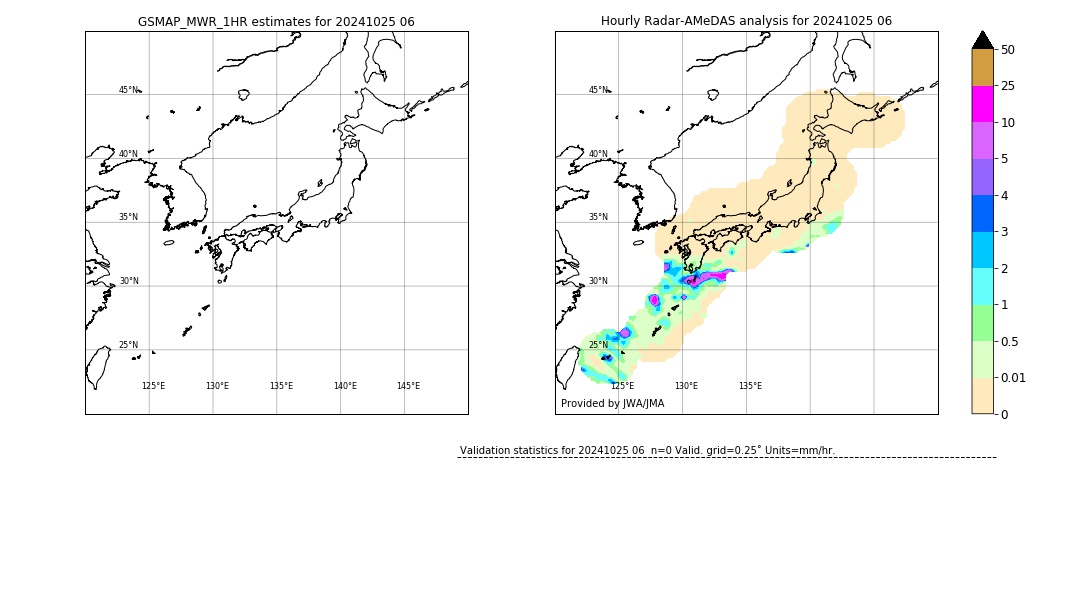 GSMaP MWR validation image. 2024/10/25 06