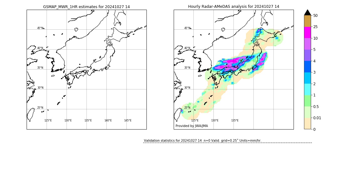 GSMaP MWR validation image. 2024/10/27 14