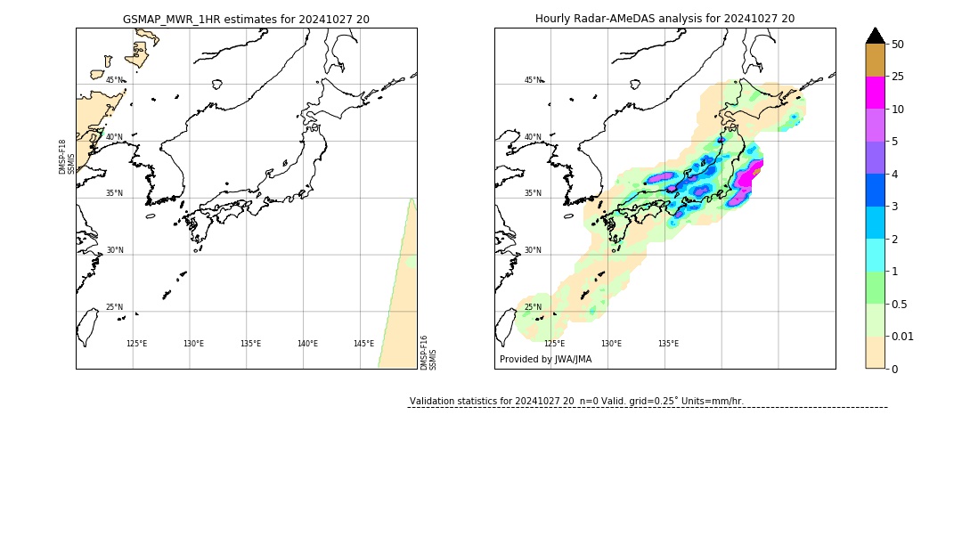 GSMaP MWR validation image. 2024/10/27 20