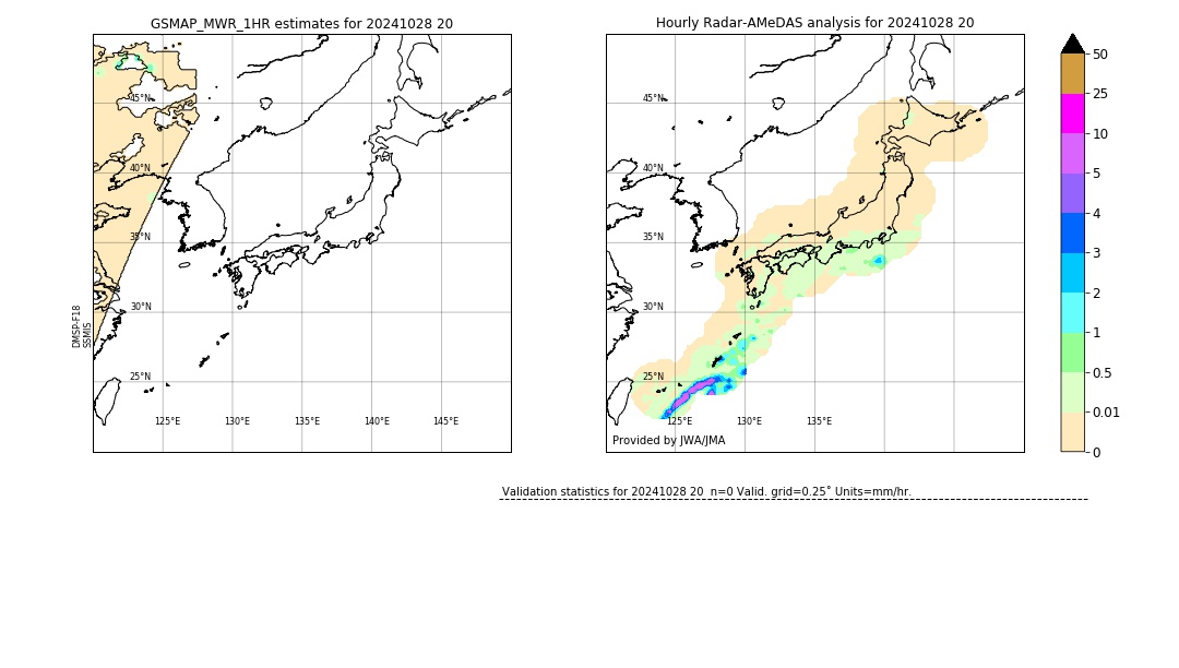 GSMaP MWR validation image. 2024/10/28 20