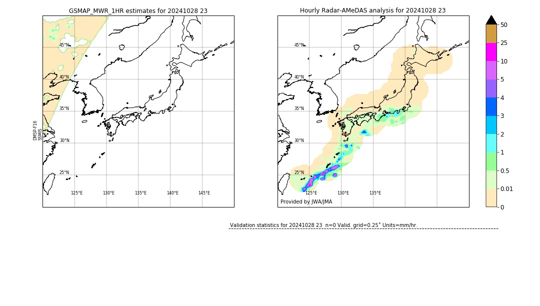 GSMaP MWR validation image. 2024/10/28 23