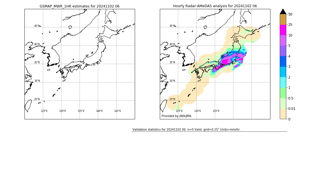 GSMaP MWR validation image. 2024/11/02 06