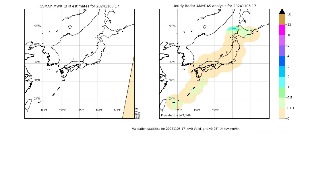 GSMaP MWR validation image. 2024/11/03 17