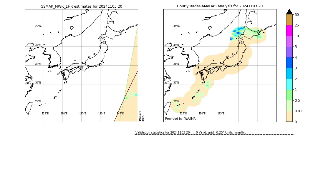 GSMaP MWR validation image. 2024/11/03 20