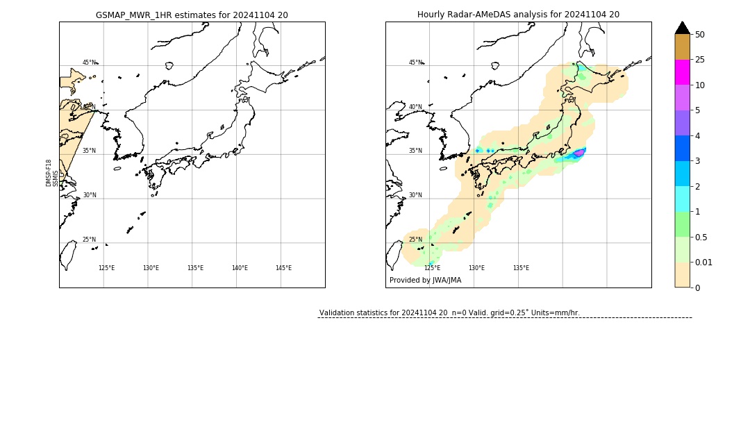 GSMaP MWR validation image. 2024/11/04 20