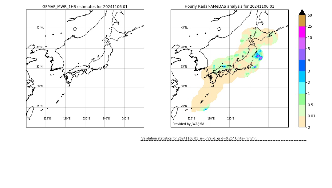 GSMaP MWR validation image. 2024/11/06 01