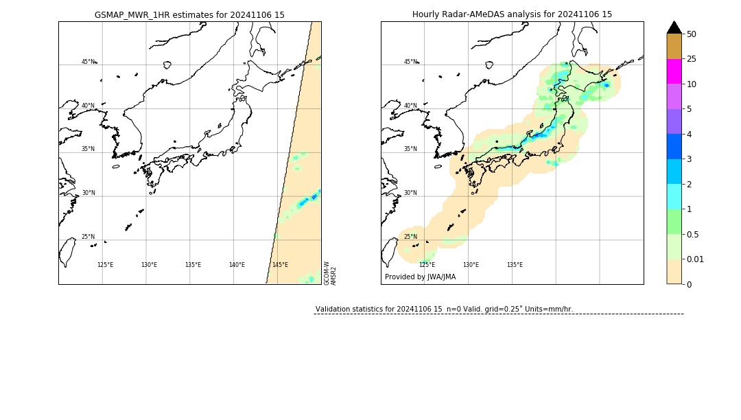 GSMaP MWR validation image. 2024/11/06 15