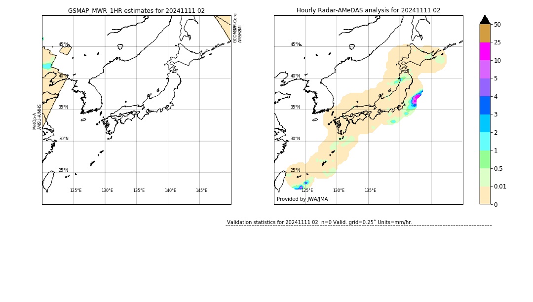 GSMaP MWR validation image. 2024/11/11 02