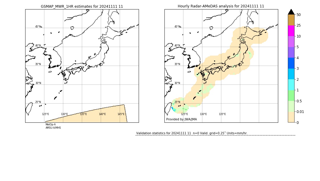 GSMaP MWR validation image. 2024/11/11 11