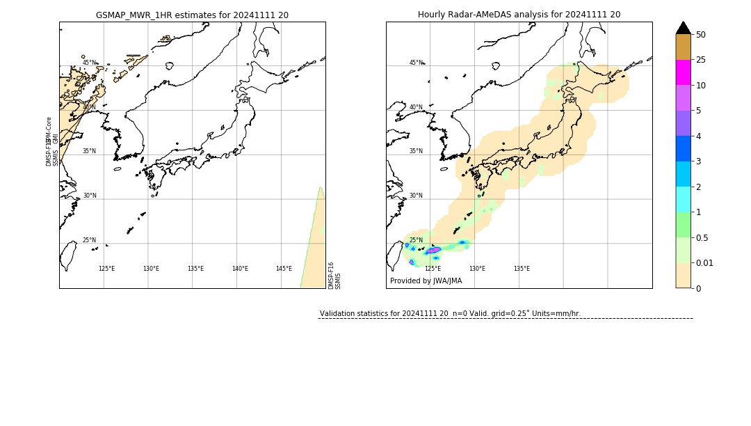 GSMaP MWR validation image. 2024/11/11 20