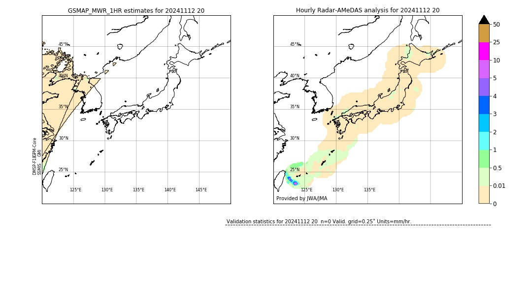 GSMaP MWR validation image. 2024/11/12 20