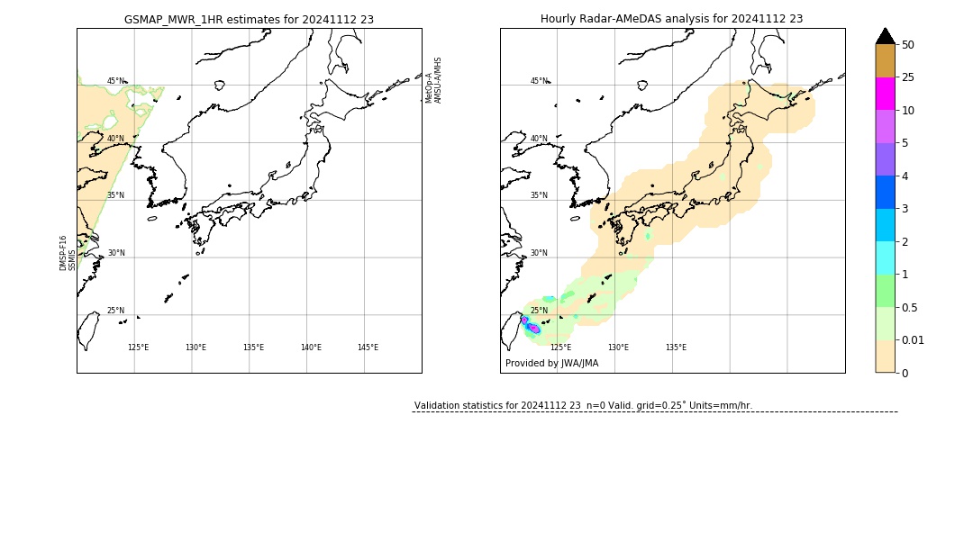 GSMaP MWR validation image. 2024/11/12 23