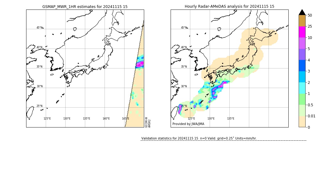 GSMaP MWR validation image. 2024/11/15 15