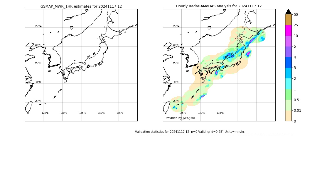 GSMaP MWR validation image. 2024/11/17 12