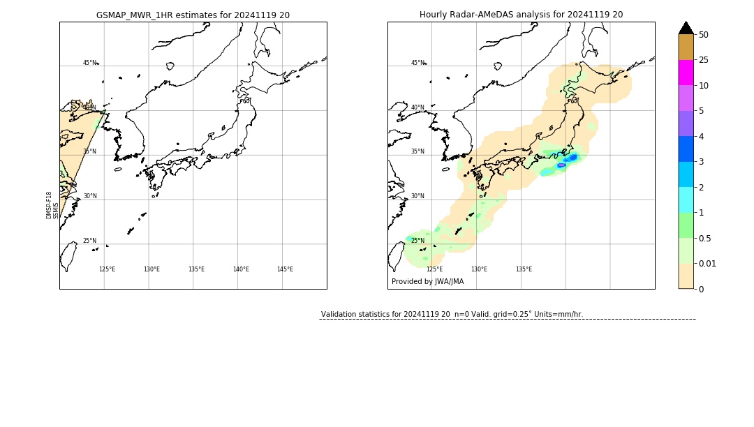 GSMaP MWR validation image. 2024/11/19 20