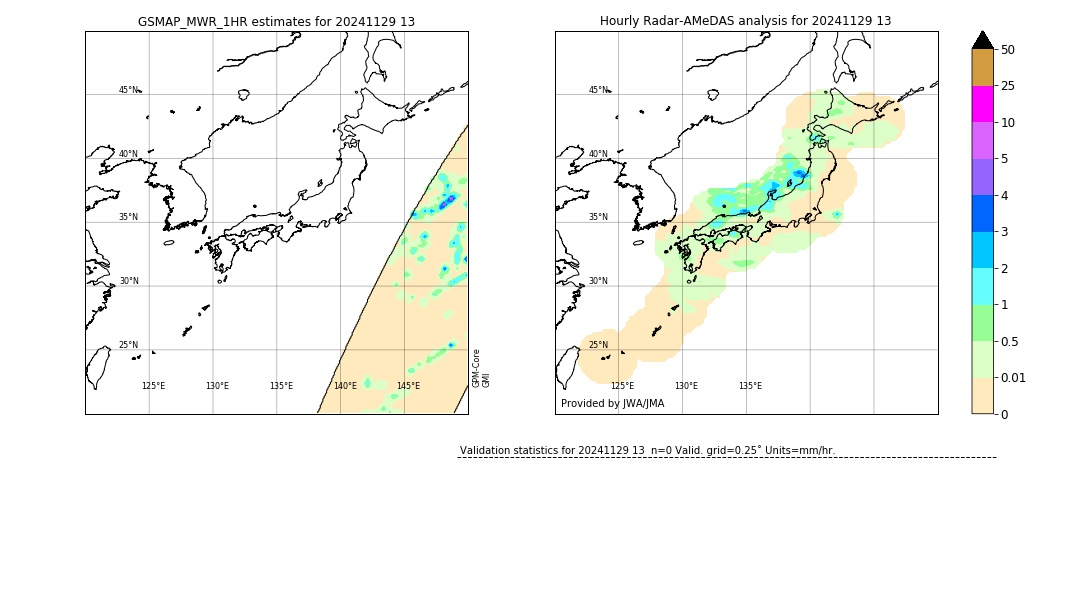 GSMaP MWR validation image. 2024/11/29 13