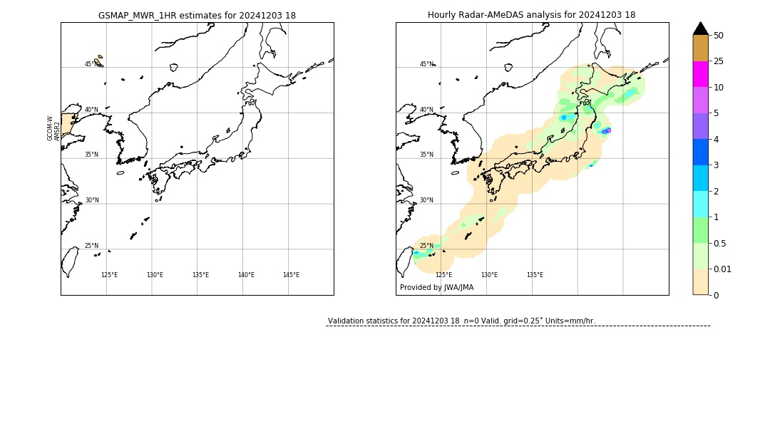 GSMaP MWR validation image. 2024/12/03 18