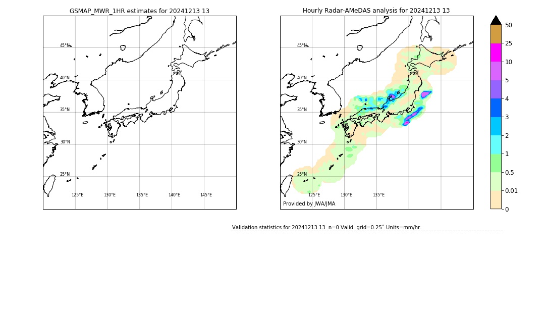 GSMaP MWR validation image. 2024/12/13 13