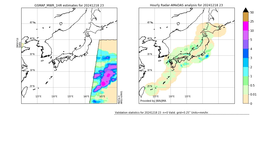 GSMaP MWR validation image. 2024/12/18 23