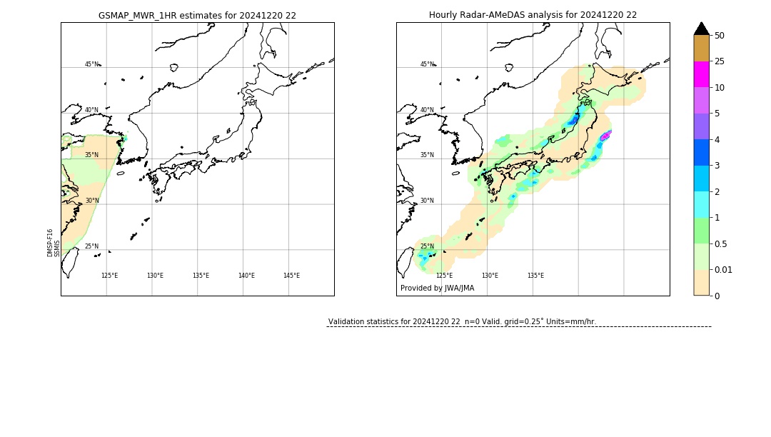 GSMaP MWR validation image. 2024/12/20 22