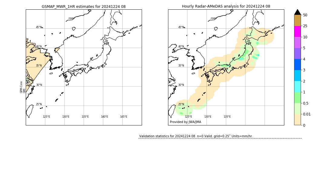 GSMaP MWR validation image. 2024/12/24 08