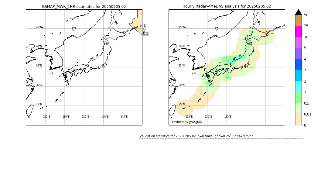 GSMaP MWR validation image. 2025/02/05 02