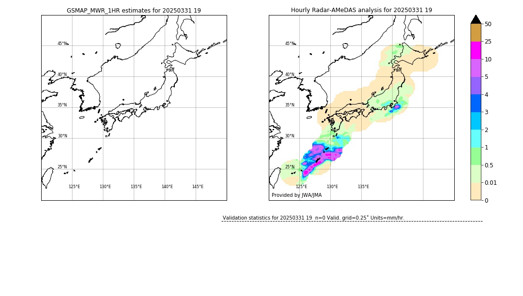 GSMaP MWR validation image. 2025/03/31 19