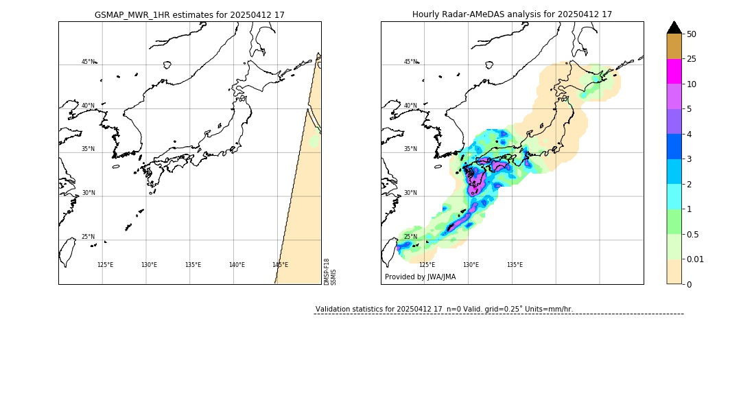 GSMaP MWR validation image. 2025/04/12 17
