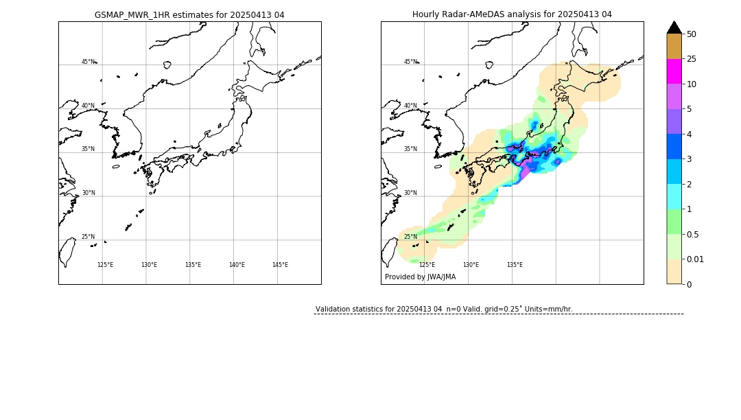 GSMaP MWR validation image. 2025/04/13 04