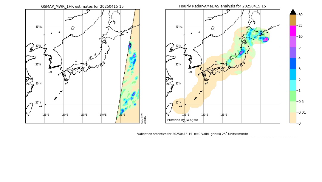 GSMaP MWR validation image. 2025/04/15 15