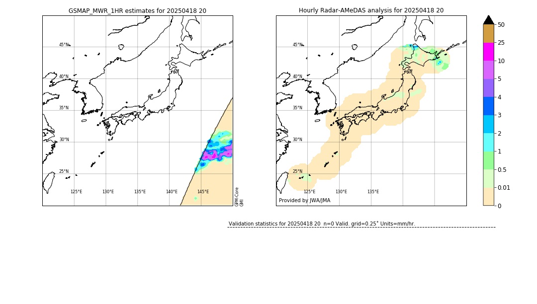 GSMaP MWR validation image. 2025/04/18 20