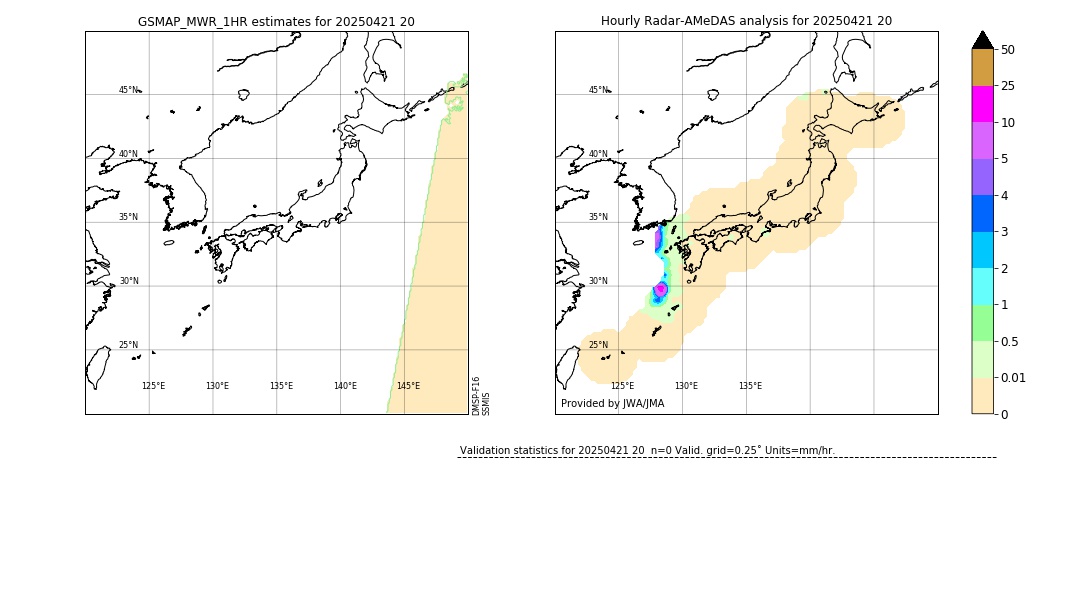 GSMaP MWR validation image. 2025/04/21 20