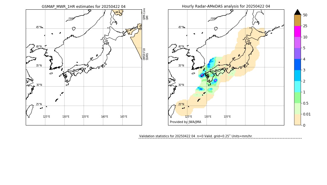 GSMaP MWR validation image. 2025/04/22 04