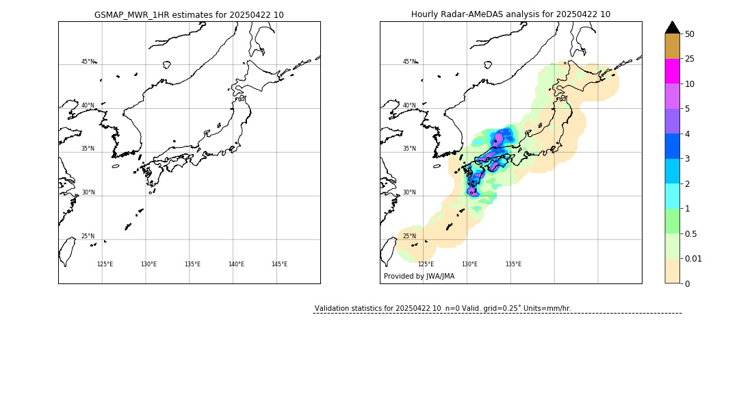 GSMaP MWR validation image. 2025/04/22 10