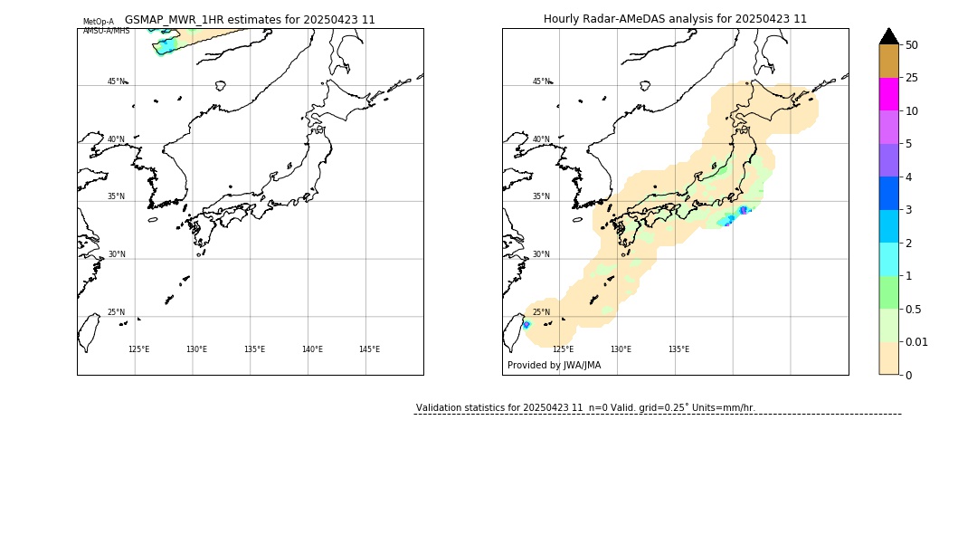 GSMaP MWR validation image. 2025/04/23 11