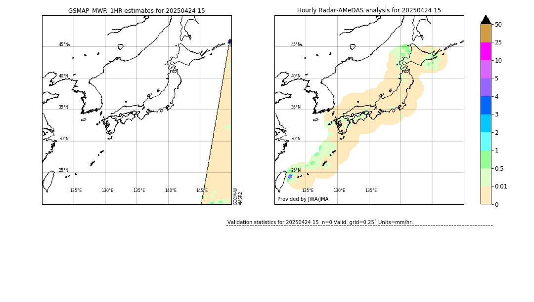 GSMaP MWR validation image. 2025/04/24 15