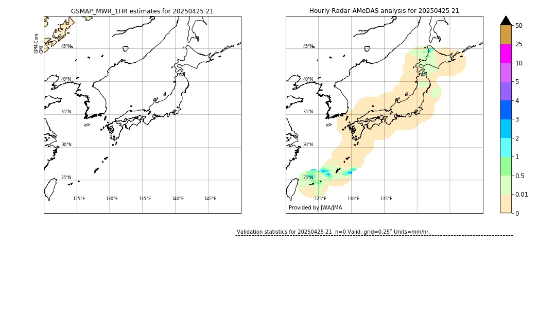 GSMaP MWR validation image. 2025/04/25 21