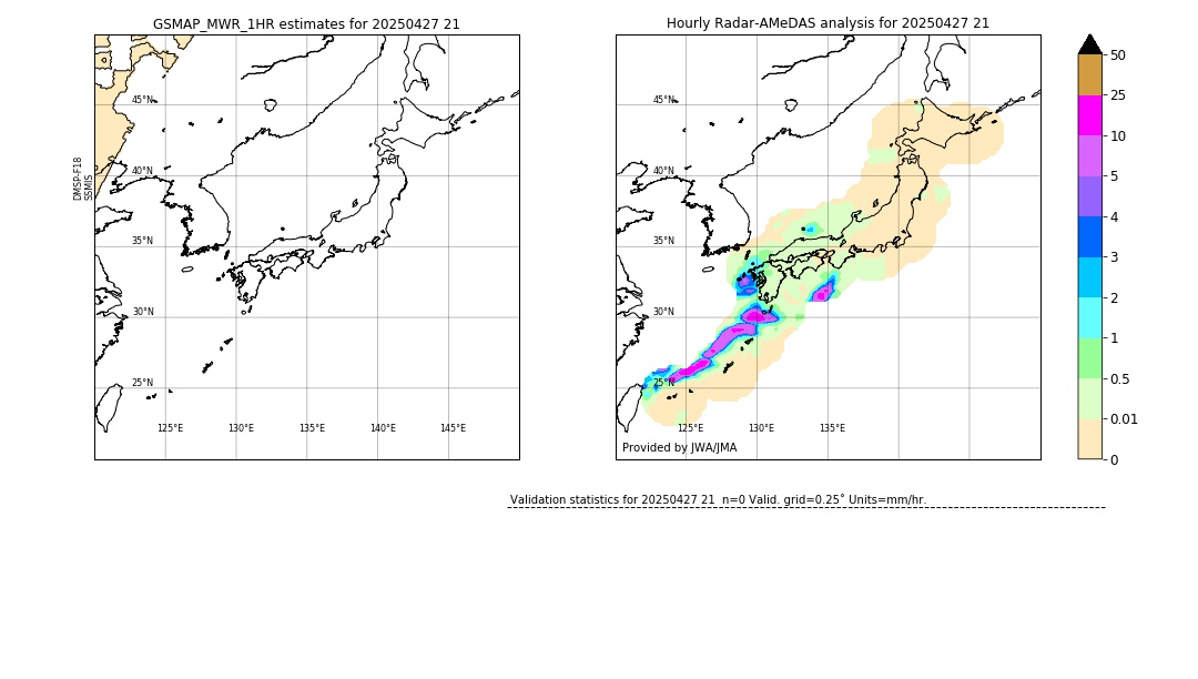 GSMaP MWR validation image. 2025/04/27 21
