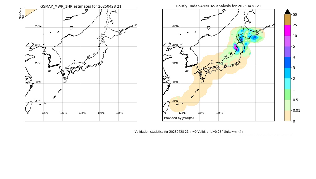 GSMaP MWR validation image. 2025/04/28 21