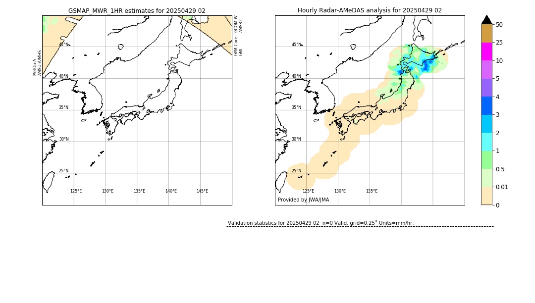 GSMaP MWR validation image. 2025/04/29 02