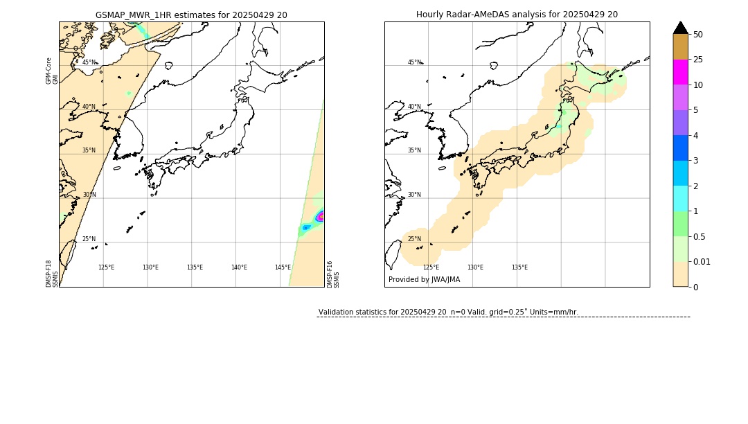 GSMaP MWR validation image. 2025/04/29 20