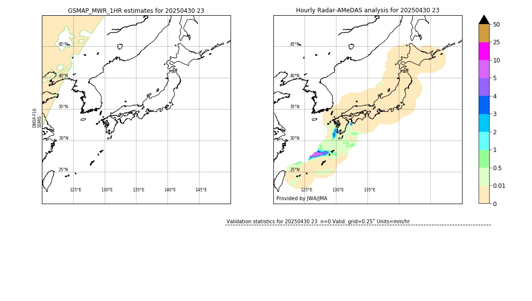 GSMaP MWR validation image. 2025/04/30 23