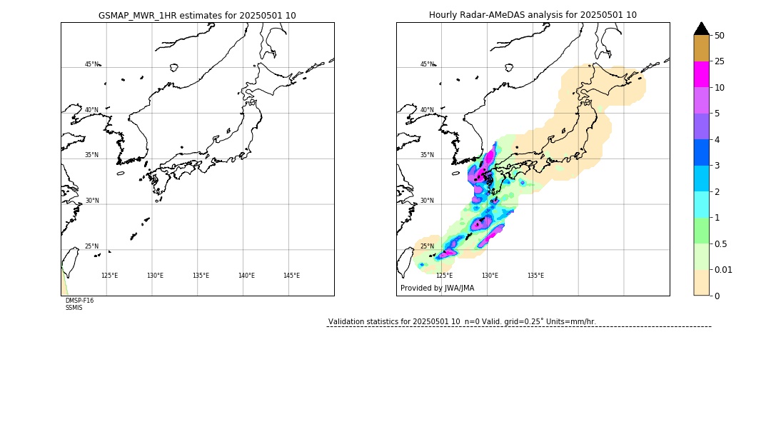 GSMaP MWR validation image. 2025/05/01 10