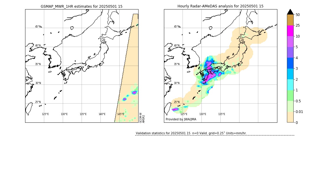 GSMaP MWR validation image. 2025/05/01 15