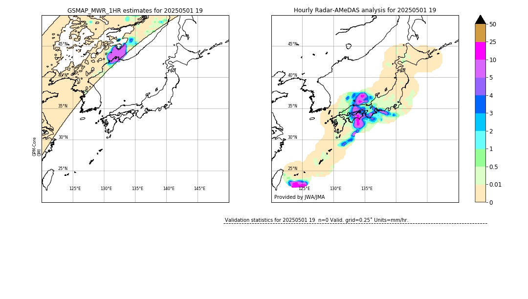 GSMaP MWR validation image. 2025/05/01 19