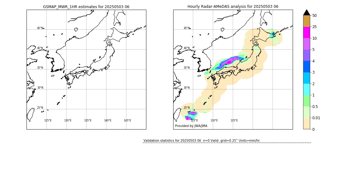 GSMaP MWR validation image. 2025/05/03 06