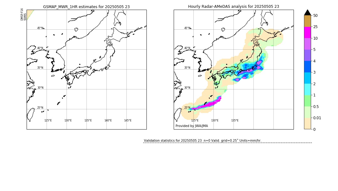 GSMaP MWR validation image. 2025/05/05 23